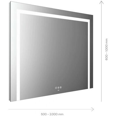 Emco MI 220+ LED-Spiegel - Hochwertiger Glaspanel, Touch-Bedienung, Einstellbares Licht Emco MI 220+ LED-Spiegel - Hochwertiger Glaspanel, Touch-Bedienung, Einstellbares Licht