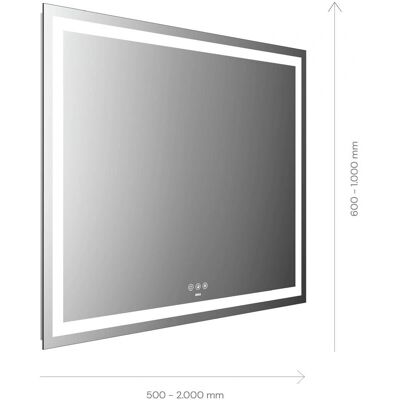 Emco MI 230+ Miroir LED - 900mm - Contrôle tactile - Publicité Emco MI 230+ Miroir LED - 900mm - Contrôle tactile - Publicité