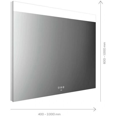Miroir LED Emco MI 250+ - Large éclairage en haut - Panneau tactile - 1000mm - Éclairage salle de bain - Publicité Miroir LED Emco MI 250+ - Large éclairage en haut - Panneau tactile - 1000mm - Éclairage salle de bain - Publicité