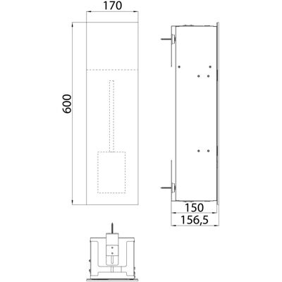 Emco Wand-WC-Modul - Mattschwarz - 600x170mm Emco Wand-WC-Modul - Mattschwarz - 600x170mm