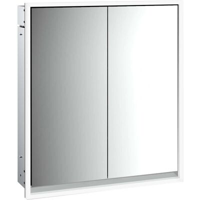 Emco Loft LED-Spiegelschrank - 600 mm, 2 Türen, Weißes Glas Emco Loft LED-Spiegelschrank - 600 mm, 2 Türen, Weißes Glas