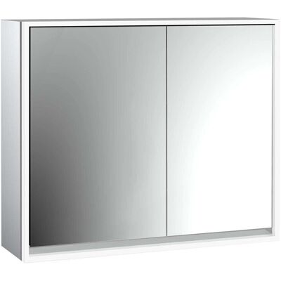 Emco Weiß LED-Spiegelschrank - Aufputz, 800mm, 2 Türen Emco Weiß LED-Spiegelschrank - Aufputz, 800mm, 2 Türen
