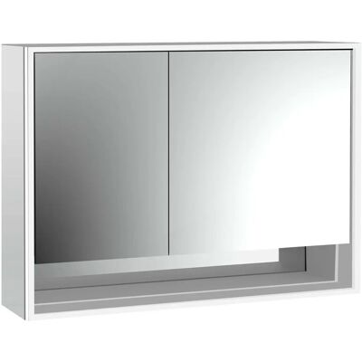 Emco Weiß LED-Spiegelschrank 1000mm mit Regalen - Badezimmermöbel Emco Weiß LED-Spiegelschrank 1000mm mit Regalen - Badezimmermöbel