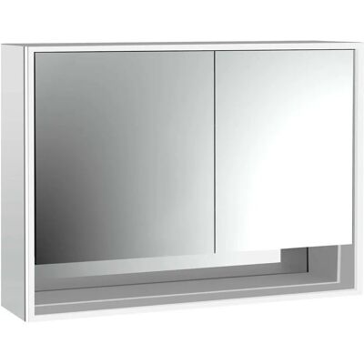 Emco Weiß Oberfläche Badezimmerspiegel mit LED, 2 Regale Emco Weiß Oberfläche Badezimmerspiegel mit LED, 2 Regale