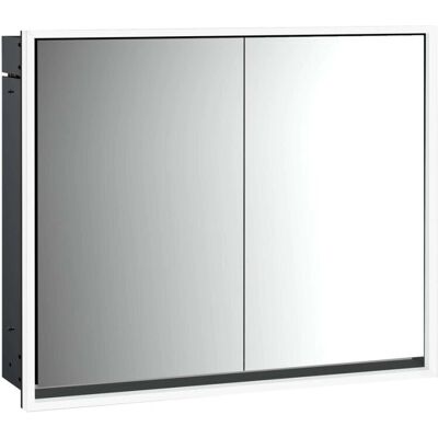Emco Loft Badspiegelschrank - 800mm, 2 Türen, Schwarz/Spiegel Emco Loft Badspiegelschrank - 800mm, 2 Türen, Schwarz/Spiegel