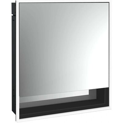 Emco Schwarzer 600mm LED-Spiegelschrank mit Fach - Spiegel, Einbaumodell Emco Schwarzer 600mm LED-Spiegelschrank mit Fach - Spiegel, Einbaumodell