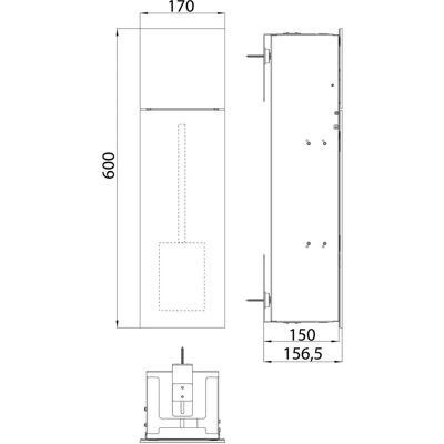 Kronenbach Cube Design - 60 cm breit - Unterputz - Glasfront - WC-Modul Kronenbach Cube Design - 60 cm breit - Unterputz - Glasfront - WC-Modul