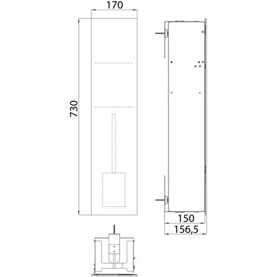 Kronenbach - Cube Design WC-Modul 73 cm - Front aus Verbundglas - Unterputzmontage - WC-Modul Kronenbach - Cube Design WC-Modul 73 cm - Front aus Verbundglas - Unterputzmontage - WC-Modul