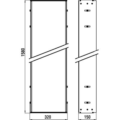 Emco Modell 972000011 Wandrahmen - Für Unterputz-Module 1584mm Emco Modell 972000011 Wandrahmen - Für Unterputz-Module 1584mm