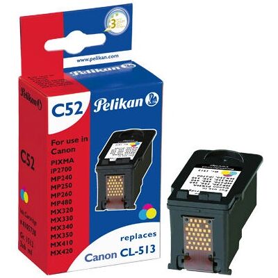 Cartouche d'encre Pelikan CL-513 - Cyan, Magenta, Jaune - Compatible avec Canon, Epson, HP Cartouche d'encre Pelikan CL-513 - Cyan, Magenta, Jaune - Compatible avec Canon, Epson, HP