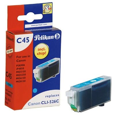 Cartuccia di Inchiostro Ciano Pelikan C45 - Accessorio per Stampante Inkjet Cartuccia di Inchiostro Ciano Pelikan C45 - Accessorio per Stampante Inkjet