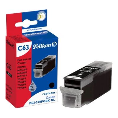 Pelikan C63 Schwarze Tintenpatrone - Kompatibel mit Canon PIXMA - 24ml Pelikan C63 Schwarze Tintenpatrone - Kompatibel mit Canon PIXMA - 24ml