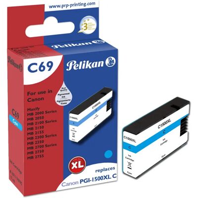 Cartouche d'encre cyan Pelikan C69 - Haute capacité - Publicité Cartouche d'encre cyan Pelikan C69 - Haute capacité - Publicité