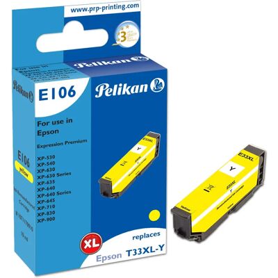 Cartouche d'encre Pelikan E106 - Jaune - Grande capacité (XL) Cartouche d'encre Pelikan E106 - Jaune - Grande capacité (XL)