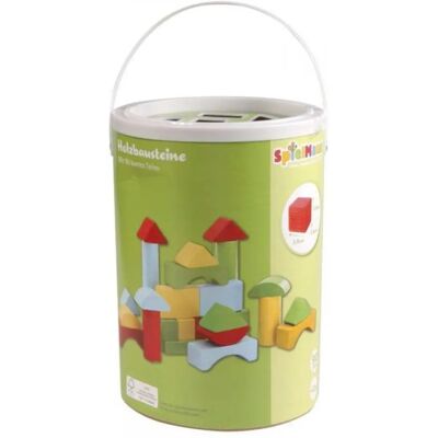Vedes SMH Bauklötze im Trommel - Bunte Holzbausteine, 90 Stück Vedes SMH Bauklötze im Trommel - Bunte Holzbausteine, 90 Stück