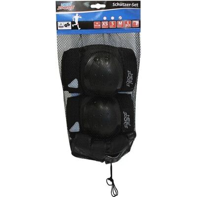 New Sports Protektoren-Set Schwarz M - Schutzpolster-Set New Sports Protektoren-Set Schwarz M - Schutzpolster-Set