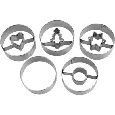 Städter 954199 Ausstecher-Set aus Edelstahl - 5 Teile - Lebensmittelecht Städter 954199 Ausstecher-Set aus Edelstahl - 5 Teile - Lebensmittelecht