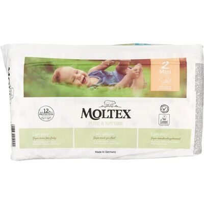 Pannolini ecologici Moltex Pure & Nature Mini Taglia 2 - 3/6kg, 38 pezzi Pannolini ecologici Moltex Pure & Nature Mini Taglia 2 - 3/6kg, 38 pezzi