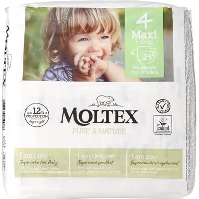 Pannolini ecologici Moltex Pure & Nature Taglia 4 - 7-18 kg, 29 pezzi Pannolini ecologici Moltex Pure & Nature Taglia 4 - 7-18 kg, 29 pezzi