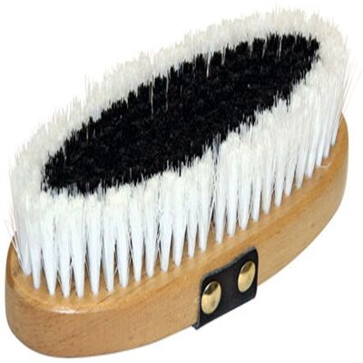 Spazzola morbida con setole sintetiche KERBL Brush&Co - Beige/Bianco/Nero - 17x6,5cm Spazzola morbida con setole sintetiche KERBL Brush&Co - Beige/Bianco/Nero - 17x6,5cm