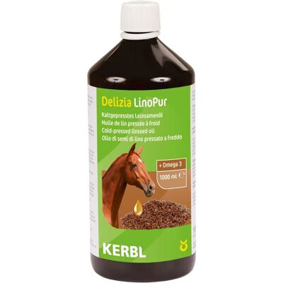 Delizia Häst Linfröolja - Kallpressad, 1000ml Delizia Häst Linfröolja - Kallpressad, 1000ml