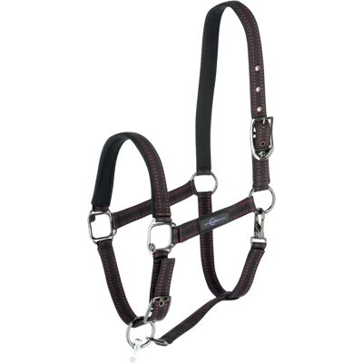 Harnais pour chevaux GoLeyGo 2.0 - Rose/noir - Réglable, Système anti-panique, Allemagne Harnais pour chevaux GoLeyGo 2.0 - Rose/noir - Réglable, Système anti-panique, Allemagne
