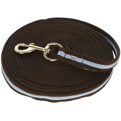 Covalliero Softlonge 8m - Longe pour Cheval - Brun/Hellblau Covalliero Softlonge 8m - Longe pour Cheval - Brun/Hellblau