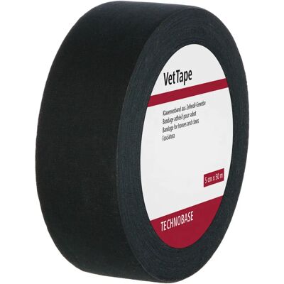 Technobase Vet Tape - Svart - 50m - Hovbandage och klo Technobase Vet Tape - Svart - 50m - Hovbandage och klo