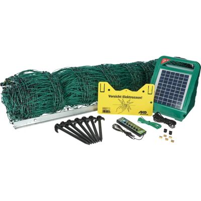 Kerbl Elektriskt Fjäderfä Nät - 50 m, Grön, S250 Solenergimodul Kerbl Elektriskt Fjäderfä Nät - 50 m, Grön, S250 Solenergimodul
