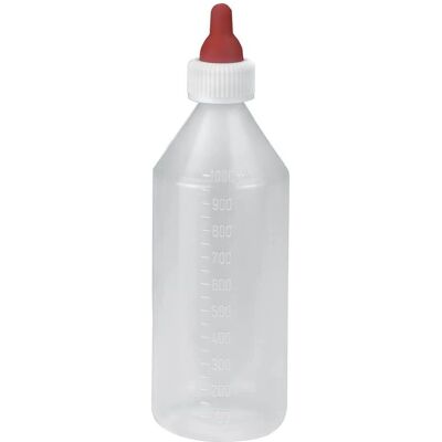 Bottiglia per agnelli Kuhn - 1L, con tettarella e occhiello - Uso agricolo Bottiglia per agnelli Kuhn - 1L, con tettarella e occhiello - Uso agricolo