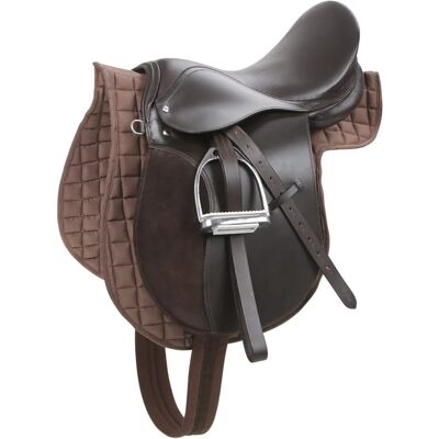 Selle Haflinger Marron - Cuir, 17,5 pouces, 34,5 cm taille Selle Haflinger Marron - Cuir, 17,5 pouces, 34,5 cm taille