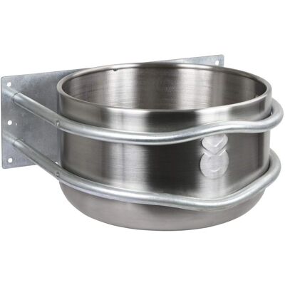 Kerbl Stainless Steel Horse Feeder - 18L, Wall Mount, Safe Edges Kerbl Stainless Steel Horse Feeder - 18L, Wall Mount, Safe Edges