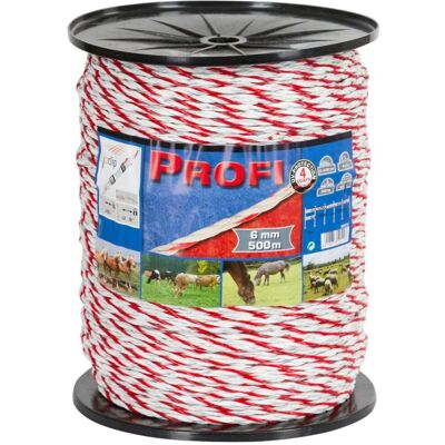 Corda elettrica Kerbl 500 m - Bianco/Rosso - Recinto elettrico Corda elettrica Kerbl 500 m - Bianco/Rosso - Recinto elettrico