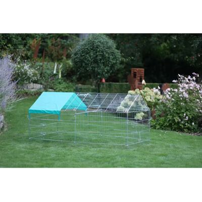 Kerbl Animal Enclosure - 220x103x103cm, Silver - Outdoor Small Animal Pen Kerbl Animal Enclosure - 220x103x103cm, Silver - Outdoor Small Animal Pen