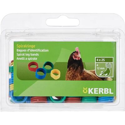 Kerbl Anillos Espiral - Identificación de Aves - 12mm - 100 uds Kerbl Anillos Espiral - Identificación de Aves - 12mm - 100 uds