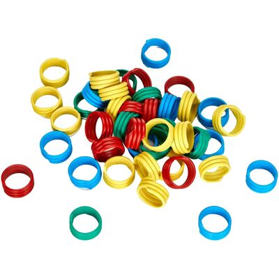 Anelli a spirale per polli - Vari colori - 16mm - 100 pezzi Anelli a spirale per polli - Vari colori - 16mm - 100 pezzi