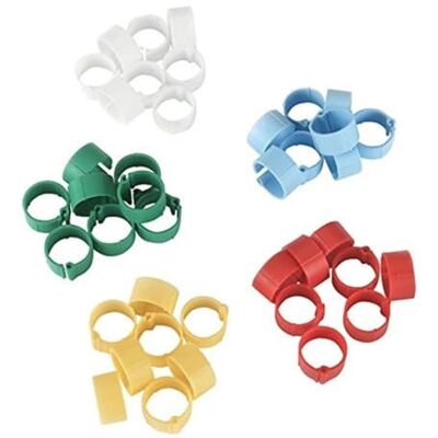 Kerbl Tierkennring - 100 Stück, Bunte Farben, Ø 12 mm Kerbl Tierkennring - 100 Stück, Bunte Farben, Ø 12 mm