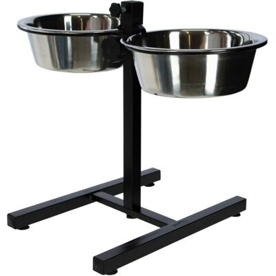 Distribitore per cani Kerbl con 2 ciotole in acciaio inox - 2,8L Distribitore per cani Kerbl con 2 ciotole in acciaio inox - 2,8L