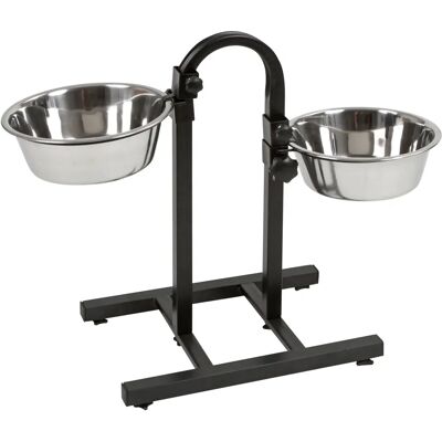 Kerbl Dog Feeder Double 2.8L - Adjustable, Non-slip, Includes Bowls Kerbl Dog Feeder Double 2.8L - Adjustable, Non-slip, Includes Bowls