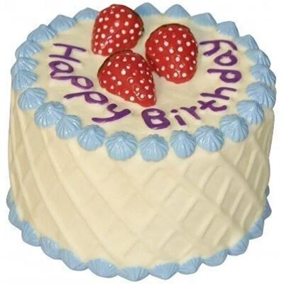 Jouet Gâteau d'Anniversaire pour Chiens de Kerbl - Forme de Gâteau en Latex Jouet Gâteau d'Anniversaire pour Chiens de Kerbl - Forme de Gâteau en Latex