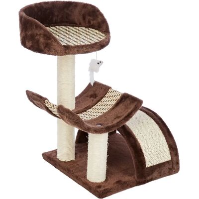 Kerbl Safari Cat Tree - Dark Brown - Multiple Rest Zones Kerbl Safari Cat Tree - Dark Brown - Multiple Rest Zones