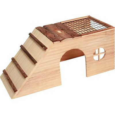 Casetta per roditori KERBL Nature con rampa - Casa con rampap and erba naturale Casetta per roditori KERBL Nature con rampa - Casa con rampap and erba naturale