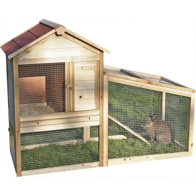 Kerbl gnagarhus - Brunt med väderbeständigt tak - 140x65x100cm Kerbl gnagarhus - Brunt med väderbeständigt tak - 140x65x100cm