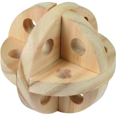 Kerbl Pet Spielzeug - 7cm Natürlicher Holz Snackball Kerbl Pet Spielzeug - 7cm Natürlicher Holz Snackball