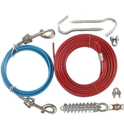 Kerbl Dog Lead Set - 15m + 3m, Red, Training & Standard Leash Kerbl Dog Lead Set - 15m + 3m, Red, Training & Standard Leash