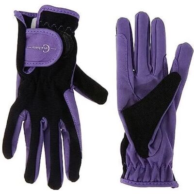 Guanti da equitazione per bambini Covalliero Lilli Nero/Purple Guanti da equitazione per bambini Covalliero Lilli Nero/Purple