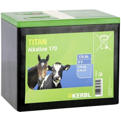 Kerbl 442082 Titan Alkaliskt Batteri - 9V 170Ah - Elektriskt stängsel Kerbl 442082 Titan Alkaliskt Batteri - 9V 170Ah - Elektriskt stängsel