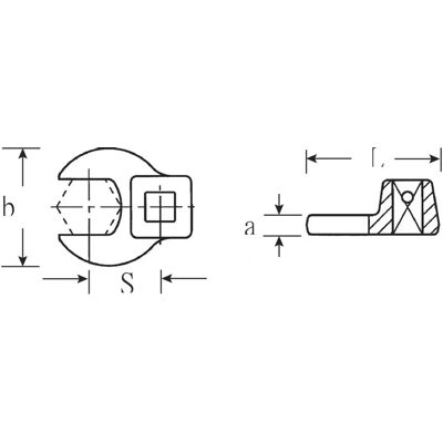 Stahlwille Sw.9/16" Innen-4kant 3/8" L.37,7mm - Schraubenschlüssel Stahlwille Sw.9/16" Innen-4kant 3/8" L.37,7mm - Schraubenschlüssel