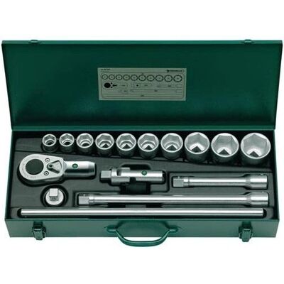 Stahlwille 55/10/6 Metrisches 3/4" (20 mm) 16-teiliges Steckschlüsselsatz Stahlwille 55/10/6 Metrisches 3/4" (20 mm) 16-teiliges Steckschlüsselsatz