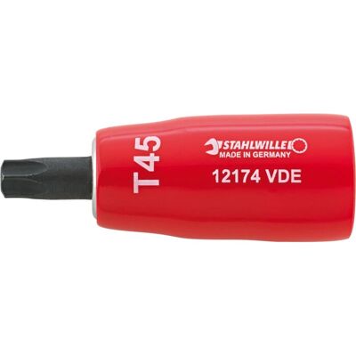 STAHLWILLE 12174 VDE - Attacco per chiave - Cromato - Viti TORX interni - Isolamento 1000 V STAHLWILLE 12174 VDE - Attacco per chiave - Cromato - Viti TORX interni - Isolamento 1000 V